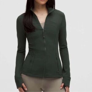 Lululemon Define Cropped Niki Jacket Dark Green Zip-Up Active Jacket
